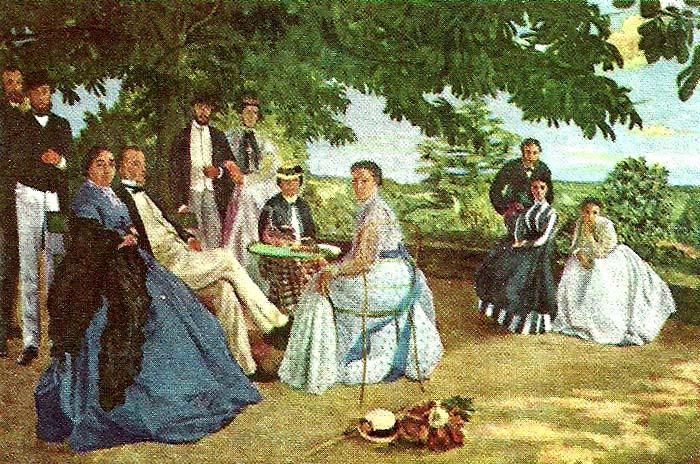 Frederic Bazille slaaktmotet oil painting picture